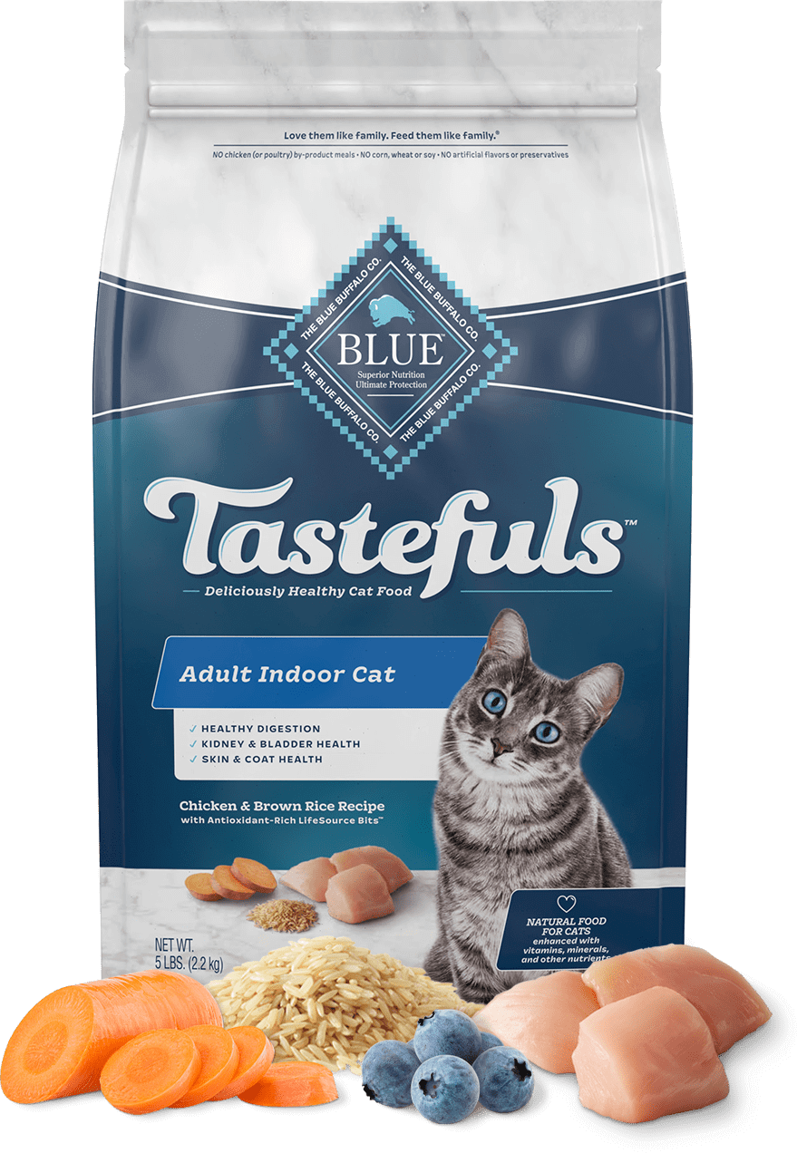 BLUE Buffalo Tastefuls Indoor Chicken And Brown Rice Recipe Adult Cat Dry Cat Food Review